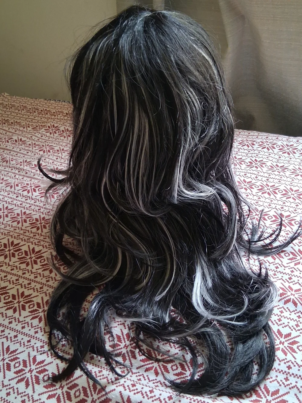 Target Black and Silver Long Wavy Women's Wig
